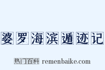 婆罗海滨遁迹记是什么意思的图片
